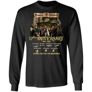 Pirates Of The Caribbean 17th Anniversary 2003 2020 Thank You For The Memories Signatures Shirt