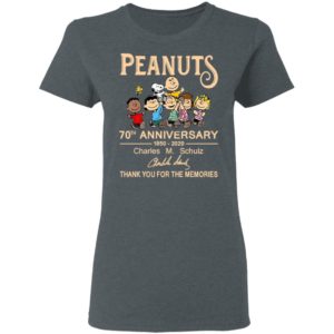 Peanuts 70th Anniversary 1950 2020 Thank You For The Memories Signatures Shirt