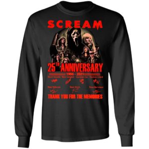 Scream 25th Anniversary 1996 2021 Thank You For The Memories Signatures Shirt