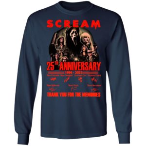 Scream 25th Anniversary 1996 2021 Thank You For The Memories Signatures Shirt