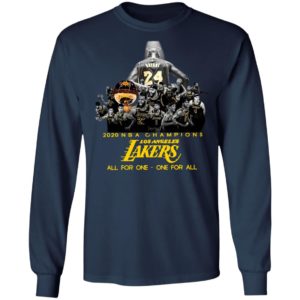 Kobe Bryant 2020 NBA Champions Los Angeles Lakers All For One One For All Shirt