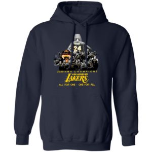 Kobe Bryant 2020 NBA Champions Los Angeles Lakers All For One One For All Shirt