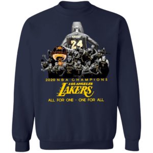 Kobe Bryant 2020 NBA Champions Los Angeles Lakers All For One One For All Shirt
