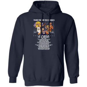 Thank you for the memories legends never die Kobe Bryant title collections Shirt