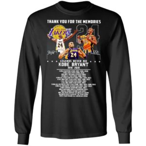 Thank you for the memories legends never die Kobe Bryant title collections Shirt