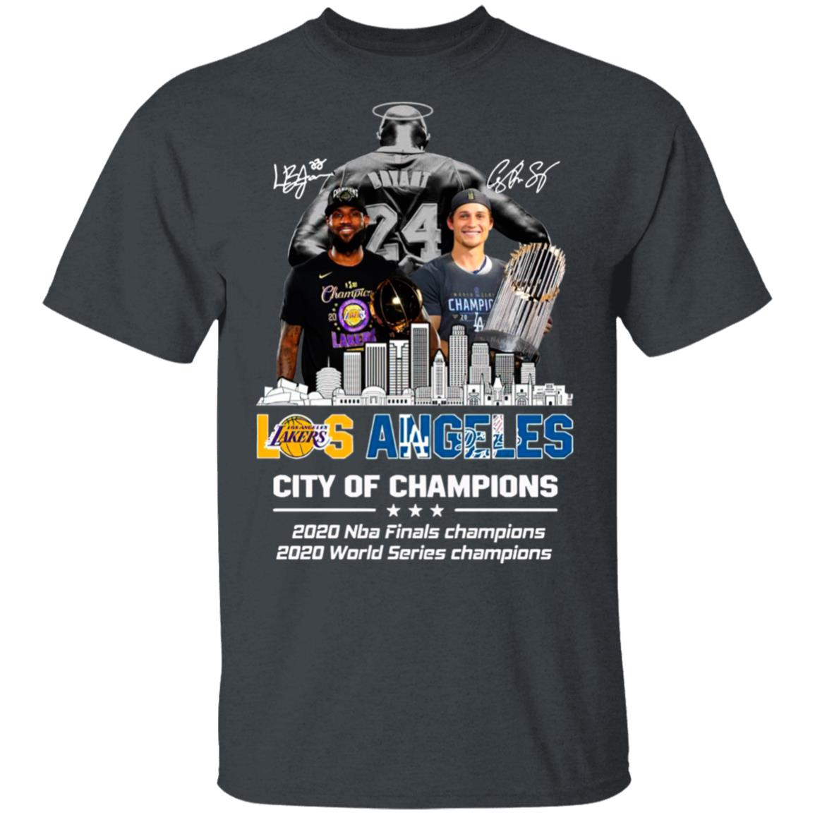 Kobe Bryant Los Angeles Lakers City Of Champions 2020 Nba Final Champions 2020 World Series Champions Signatures Shirt Kobe Bryant Los Angeles Lakers City Of Champions 2020 Nba Final Champions 2020 World Series Champions Signatures Shirt