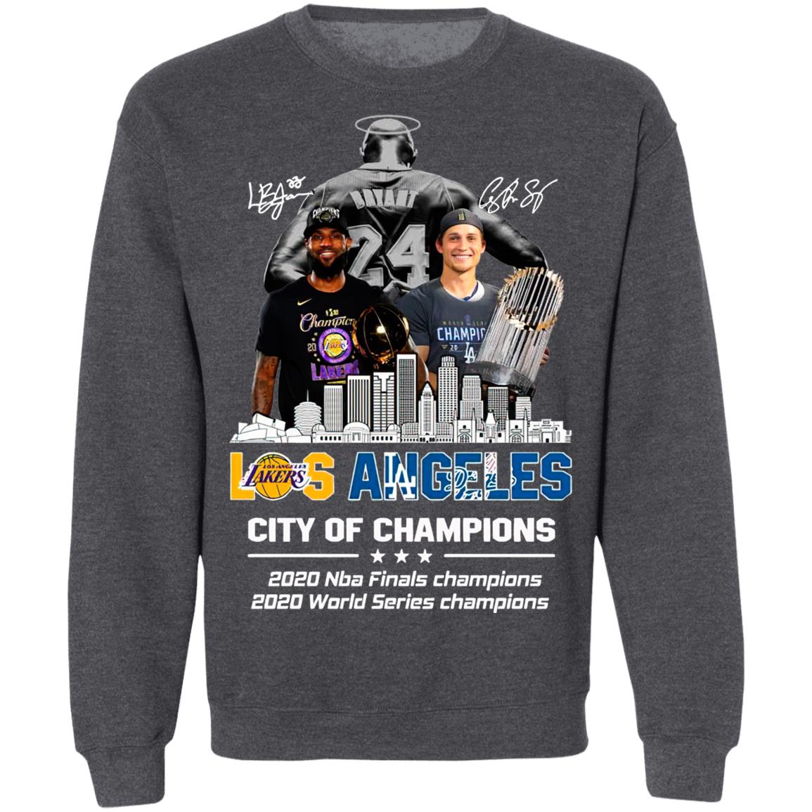 Kobe Bryant Los Angeles Lakers City Of Champions 2020 Nba Final Champions 2020 World Series Champions Signatures Shirt Kobe Bryant Los Angeles Lakers City Of Champions 2020 Nba Final Champions 2020 World Series Champions Signatures Shirt