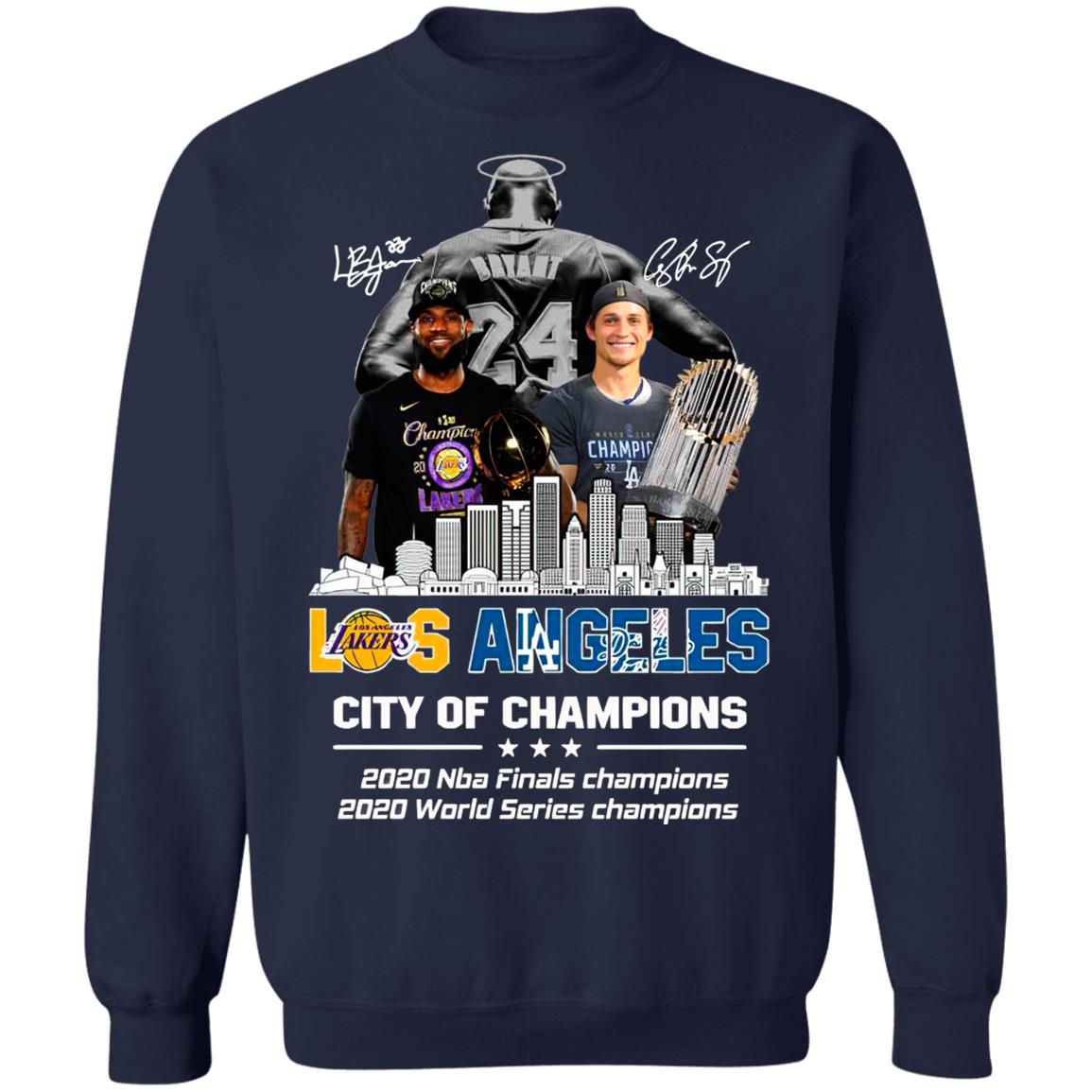 Kobe Bryant Los Angeles Lakers City Of Champions 2020 Nba Final Champions 2020 World Series Champions Signatures Shirt Kobe Bryant Los Angeles Lakers City Of Champions 2020 Nba Final Champions 2020 World Series Champions Signatures Shirt