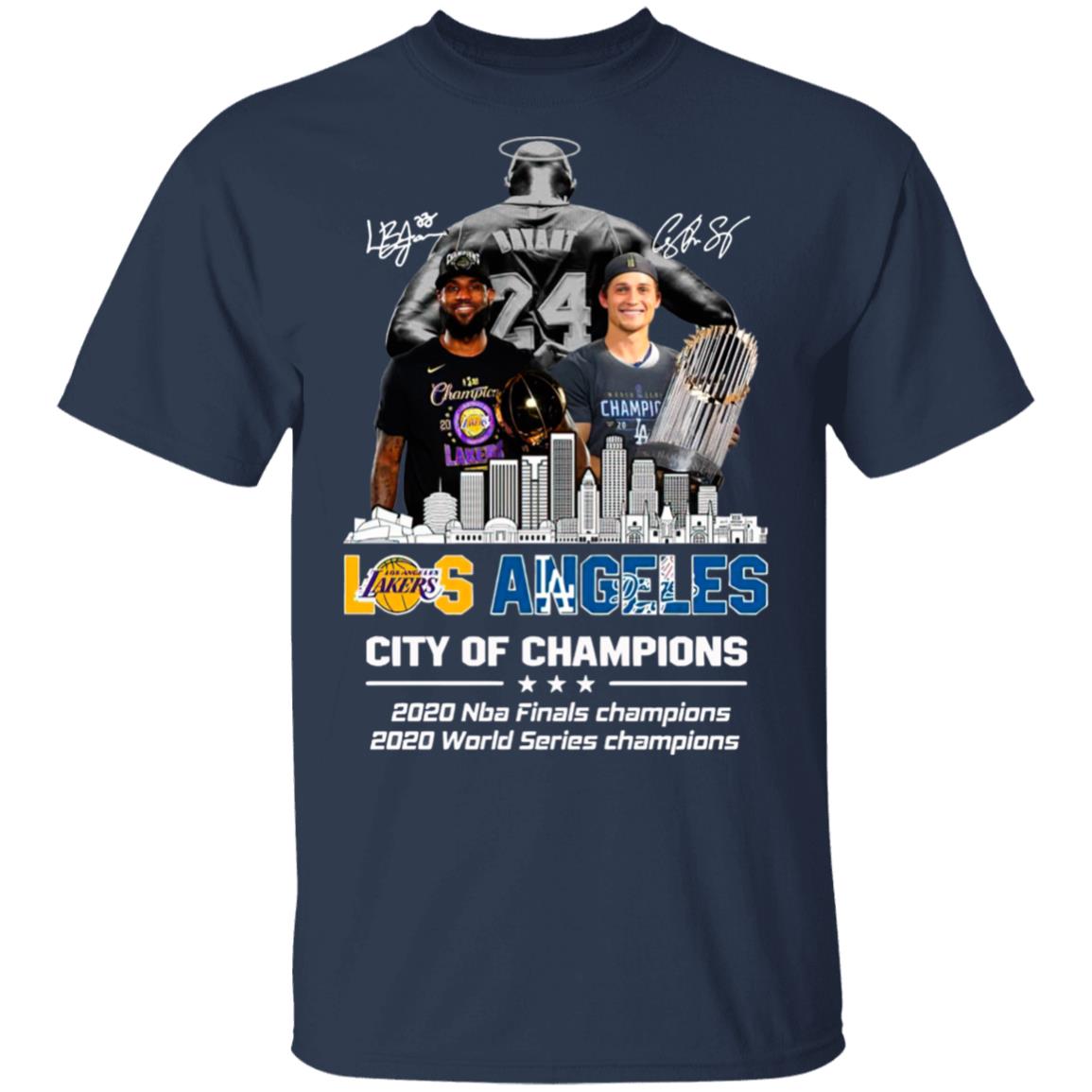 Kobe Bryant Los Angeles Lakers City Of Champions 2020 Nba Final Champions 2020 World Series Champions Signatures Shirt Kobe Bryant Los Angeles Lakers City Of Champions 2020 Nba Final Champions 2020 World Series Champions Signatures Shirt