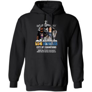 Kobe Bryant Los Angeles Lakers City Of Champions 2020 Nba Final Champions 2020 World Series Champions Signatures Shirt