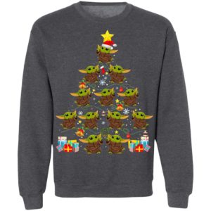 Baby Yoda Tree Merry Christmas Sweatshirt