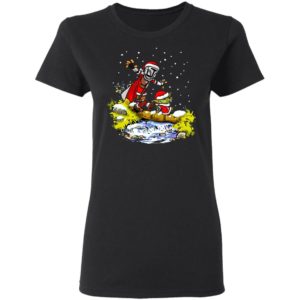 Baby Yoda Walking Under The Snow Christmas Shirt