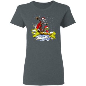 Baby Yoda Walking Under The Snow Christmas Shirt
