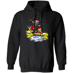 Baby Yoda Walking Under The Snow Christmas Shirt