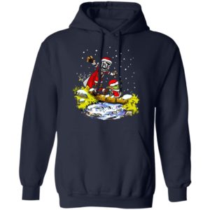 Baby Yoda Walking Under The Snow Christmas Shirt