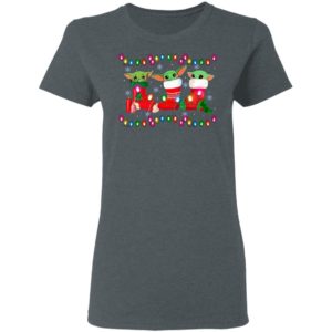 Baby Yoda In Stock Merry Christmas Light Shirt