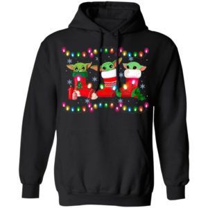 Baby Yoda In Stock Merry Christmas Light Shirt