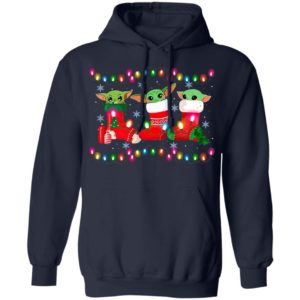 Baby Yoda In Stock Merry Christmas Light Shirt