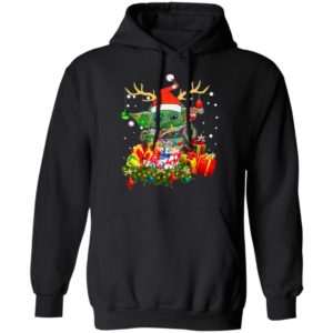 Baby Yoda Hat Santa Reindeer Gift Christmas Sweatshirt