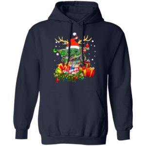 Baby Yoda Hat Santa Reindeer Gift Christmas Sweatshirt