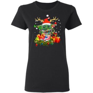 Baby Yoda Hat Santa Reindeer Gift Christmas Sweatshirt