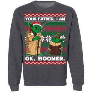 Baby Yoda Your Father I Am Ok Boomer Ugly Christmas sweater