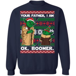 Baby Yoda Your Father I Am Ok Boomer Ugly Christmas sweater