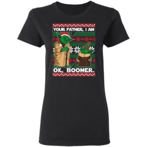 Baby Yoda Your Father I Am Ok Boomer Ugly Christmas sweater