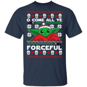 O Come All Ye Forceful Baby Yoda Ugly Christmas sweater