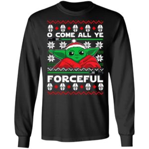 O Come All Ye Forceful Baby Yoda Ugly Christmas sweater