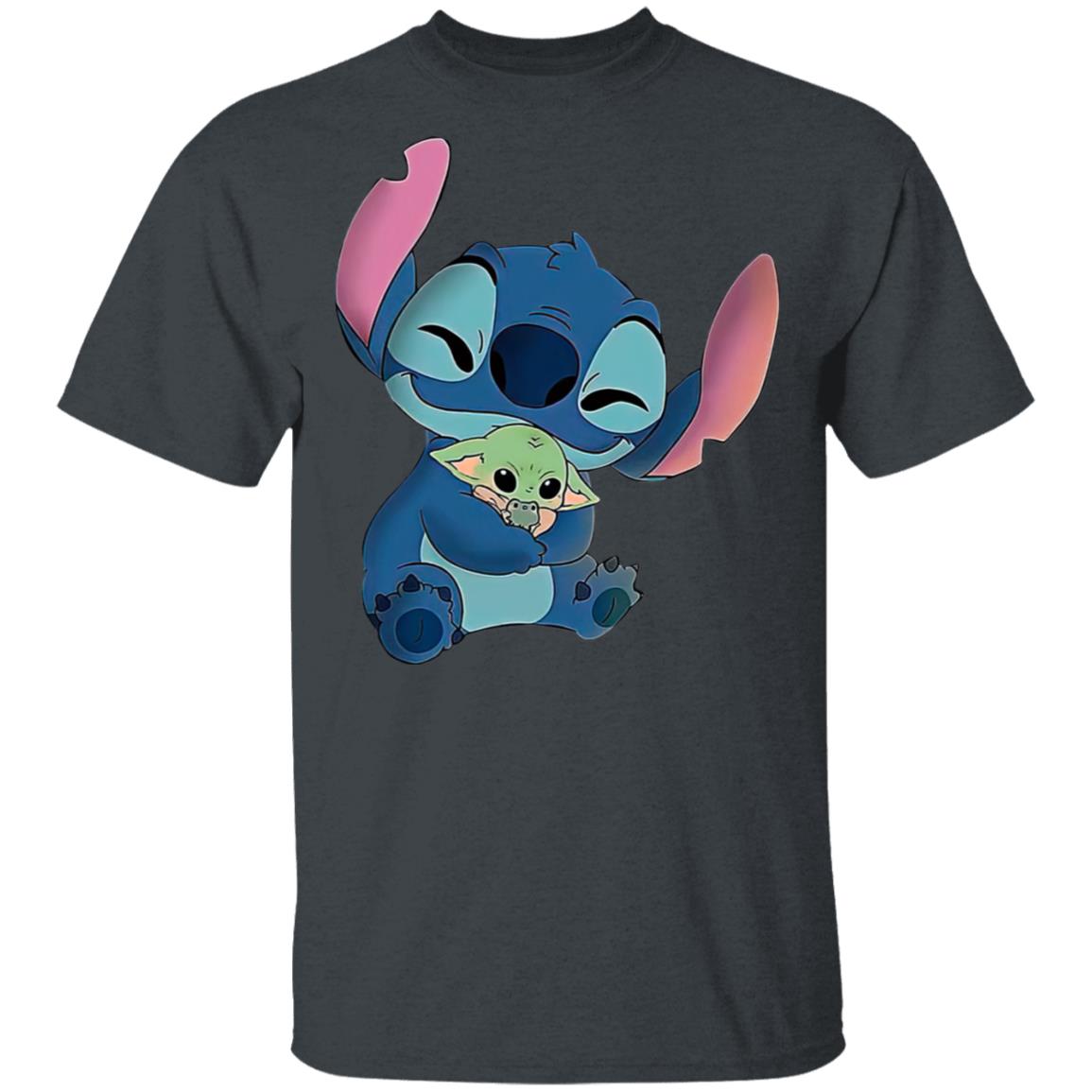 Official Baby Stitch Hug Baby Yoda Shirt, Hoodie, Long Sleeve, Hoodie