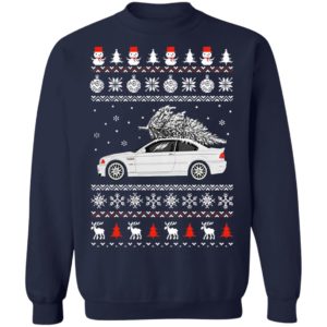 Convertible BMW M3 Ugly Merry Christmas Tree Sweater