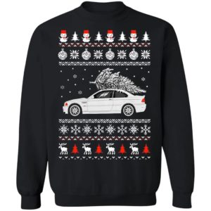 Convertible BMW M3 Ugly Merry Christmas Tree Sweater