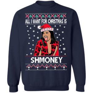 Cardi B All I Want For Christmas Is Shmoney Ugly Christmas Sweater