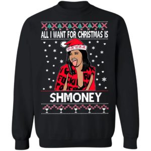 Cardi B All I Want For Christmas Is Shmoney Ugly Christmas Sweater