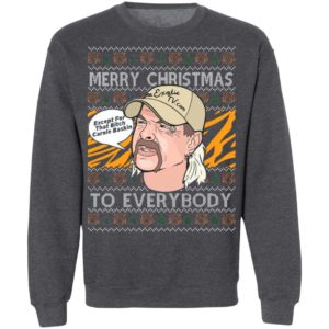 Joe Exotic Big Cat Rescue Carole Baskin SH300 Tiger King Merry Christmas Ugly Christmas Sweater