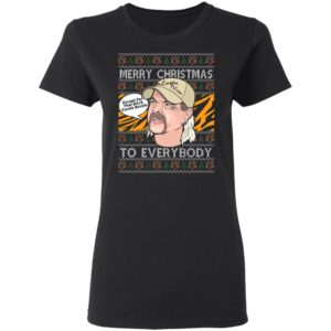 Joe Exotic Big Cat Rescue Carole Baskin SH300 Tiger King Merry Christmas Ugly Christmas Sweater