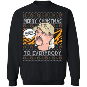 Joe Exotic Big Cat Rescue Carole Baskin SH300 Tiger King Merry Christmas Ugly Christmas Sweater