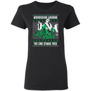 Woooooing Around The Christmas Tree Ugly Faux Knit Ric Flair Sweater