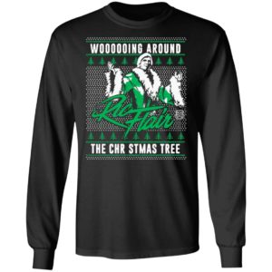 Woooooing Around The Christmas Tree Ugly Faux Knit Ric Flair Sweater