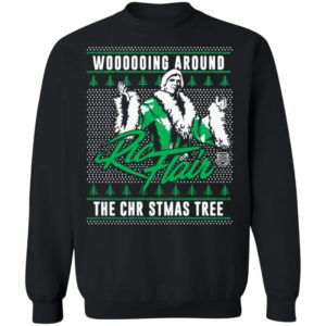 Woooooing Around The Christmas Tree Ugly Faux Knit Ric Flair Sweater