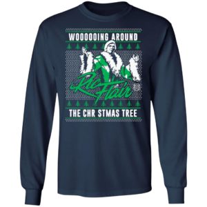 Woooooing Around The Christmas Tree Ugly Faux Knit Ric Flair Sweater