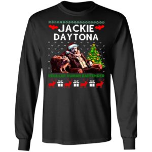 Santa Jackie Daytona Regular Human Bartender Ugly Christmas Sweater