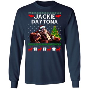 Santa Jackie Daytona Regular Human Bartender Ugly Christmas Sweater