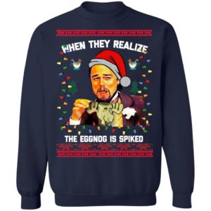 When They Realize The Eggong Is Spiked Leo Laughing Dank Meme Ugly Merry Christmas Sweater