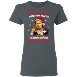 When They Realize The Eggong Is Spiked Leo Laughing Dank Meme Ugly Merry Christmas Sweater