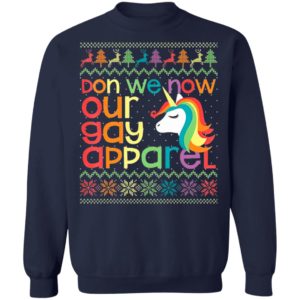 LGBT Unicorn Don We Now Our Gay Apparel Ugly Christmas Sweater