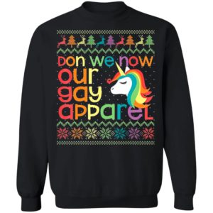 LGBT Unicorn Don We Now Our Gay Apparel Ugly Christmas Sweater