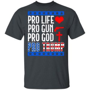 Pro Life Gun God Trump 2020 Election Campaign Shirt, Long Sleee