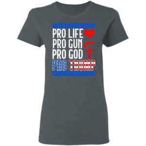 Pro Life Gun God Trump 2020 Election Campaign Shirt, Long Sleee